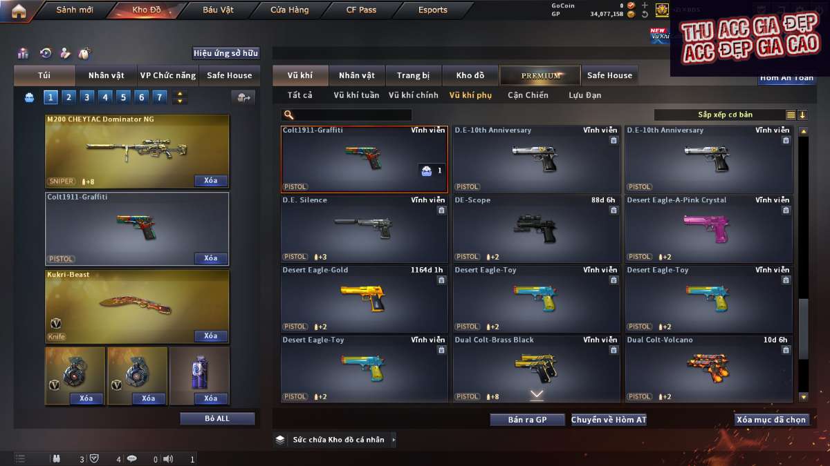 shop acc cf uy tin gia re
